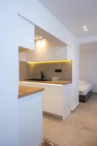 A kitchen or kitchenette at Heart Of Athens Apartments