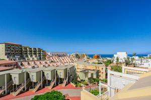 阿德耶Apartamentos ORLANDO en Costa Adeje的享有拥有建筑和大海的城市美景