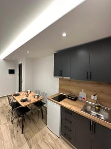 Kuchyň nebo kuchyňský kout v ubytování IO's Apartments