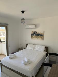 Postel nebo postele na pokoji v ubytování Villa Naxos