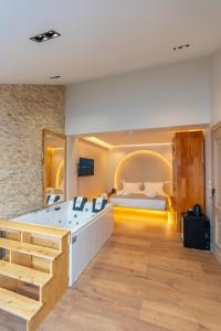 Ένα ή περισσότερα κρεβάτια σε δωμάτιο στο Hotel Jezerca Theth