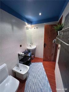 A bathroom at Apartamentos dúplex en Casa Rural Fundanal en Hoz de Jaca