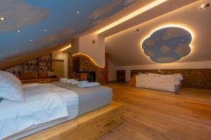 Χώρος καθιστικού στο Hotel Jezerca Theth