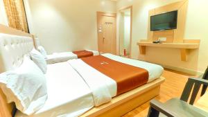 TV a/nebo společenská místnost v ubytování Hotel Yog Palace Newly Renovated