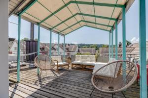 Balkón nebo terasa v ubytování Atemberaubendes Apartment mit Dachterrasse