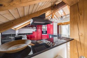 Kuchyň nebo kuchyňský kout v ubytování Atemberaubendes Apartment mit Dachterrasse