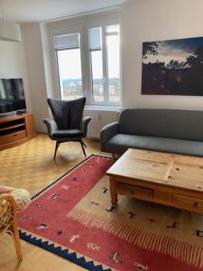 Istumisnurk majutusasutuses Apartman Panorama