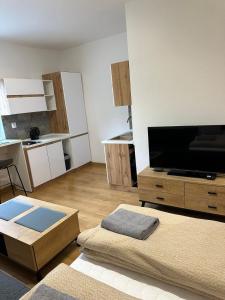 Kuchyňa alebo kuchynka v ubytovaní Apartmán BB-centrum3