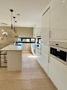 Η κουζίνα ή μικρή κουζίνα στο Nydelig hjem nært alt i Tromsø rett med Fjellheisen gratis parkering rett med huset