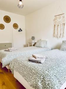 Postel nebo postele na pokoji v ubytování Appartement de charme