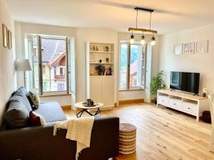 TV a/nebo společenská místnost v ubytování Appartement de charme