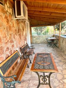 Patio nebo venkovní prostory v ubytování Jardin miraculeux