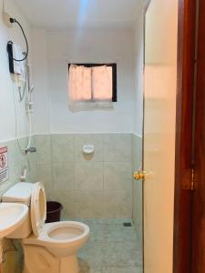 a bathroom with a toilet and a sink at Francis Dale Lodge L3 in El Nido