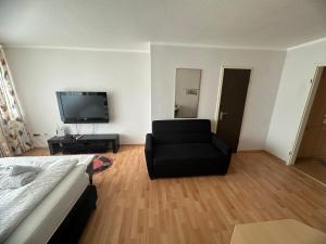 TV a/nebo společenská místnost v ubytování Wohnung in Sankt Englmar Nr 512