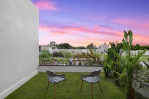A garden outside Lemon Tree Resort, Somnath