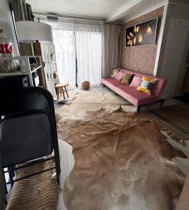 Posteľ alebo postele v izbe v ubytovaní Tiny House am Neusiedlersee