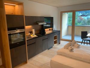 ad-fontanas Appartements Vandans的厨房或小厨房