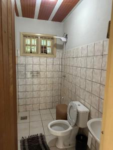 Koupelna v ubytování Casa no Lago dos Encantos