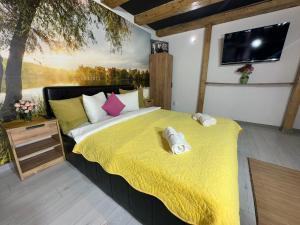 Ένα ή περισσότερα κρεβάτια σε δωμάτιο στο Aqua Studio Central Free Parking