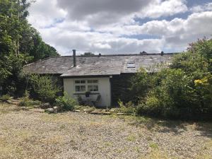 a small house in the middle of a yard at Wisteria Cottage in Truro