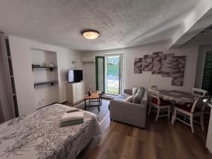 Televízia a/alebo spoločenská miestnosť v ubytovaní STUDIO VILLA D'ESTE