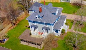 an overhead view of a house with a roof at The Boardwalk Inn in Summerside