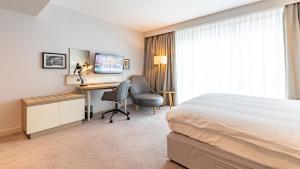 Ліжко або ліжка в номері Holiday Inn Manchester - City Centre by IHG