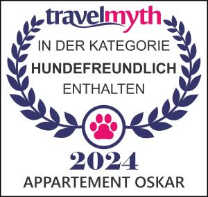 Certifikát, ocenenie alebo iný dokument vystavený v ubytovaní Appartement Oskar