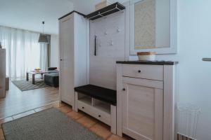 Postel nebo postele na pokoji v ubytování Apartman III u centru Kutine