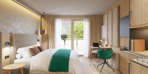 Posteľ alebo postele v izbe v ubytovaní 1A Landhotel Schicklberg