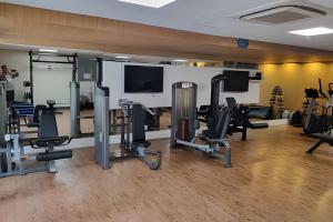 Phòng/tiện nghi tập thể dục tại Excelente apto ao lado do Hospital Albert Einstein, Hospital São Luis, Faculdade de Medicina Einstein, Estádio do Morumbi, 80m² e garagem