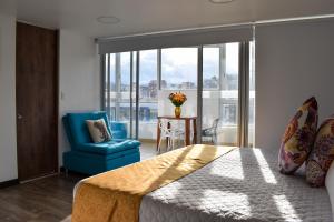 Χώρος καθιστικού στο Hotel Aristo Tunja