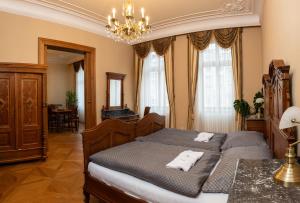 Posteľ alebo postele v izbe v ubytovaní Zlatý Pelikán Apartments