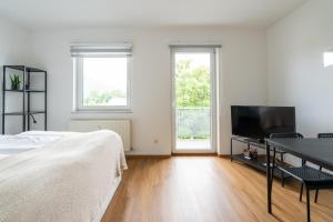 TV a/nebo společenská místnost v ubytování FarawayHomes Studio Graz #10