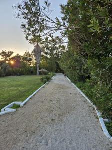 a gravel road with trees and a grass field at Casa Seahorses b in Sintra +52 photos
