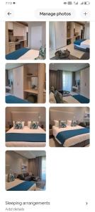 a collage of photos of a room with a bed at Zimbali Lakes Luxury Suite 240 in Ballito