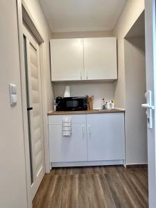 Kuchyňa alebo kuchynka v ubytovaní Réz Apartmanok Gyula