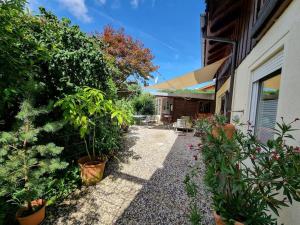 Zahrada ubytování Ferienwohnung mit Garten und Bergblick