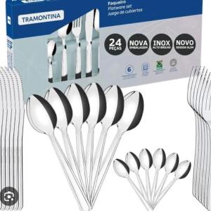 a box of stainless steel forks and knives at Lar oliveiras, próximo cento, 500 metros de clube pinheiros in Pato Branco +3 photos
