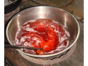 a pot of food with a spoon in it at Ryoso Chatani - Vacation STAY 43144v in Kyoto +36 photos