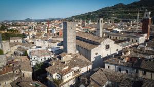 an aerial view of a city with buildings at Dimora Storica Nella Torre Bed & Breakfast in Ascoli Piceno