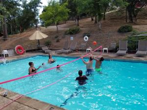 a group of people playing in a swimming pool at Lakeview Terrace Resort in Lewiston