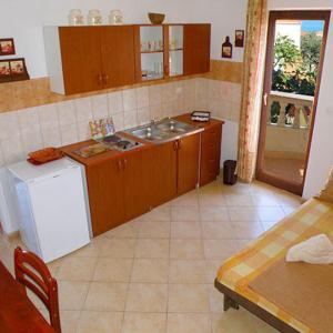 Kuchyň nebo kuchyňský kout v ubytování Apartments Ana