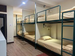 Katil dua tingkat atau katil-katil dua tingkat dalam bilik di The Sparkling Turtle Backpackers Hostel +37 gambar