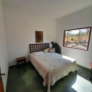 Postel nebo postele na pokoji v ubytování Casa Beverly na Pousada Terra do Sossego