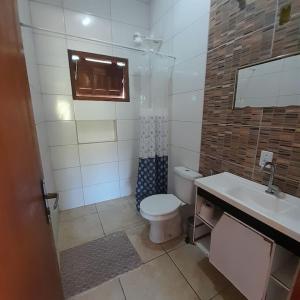 Koupelna v ubytování Casa Beverly na Pousada Terra do Sossego