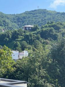 Vista generica sulle montagne o vista sulle montagne dall'interno of country house