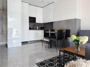 Kuchyňa alebo kuchynka v ubytovaní Apartamenty Mieczysława Gorzki