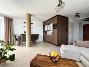 Η κουζίνα ή μικρή κουζίνα στο Apartament z widokiem na morze