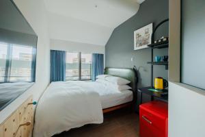 Letto o letti in una camera di 瀚寓夏天 Hanns Summer